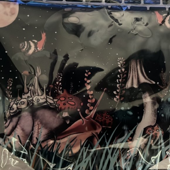 Mushrooms Snails Moon Makeup Bag New - Picture 7 of 8